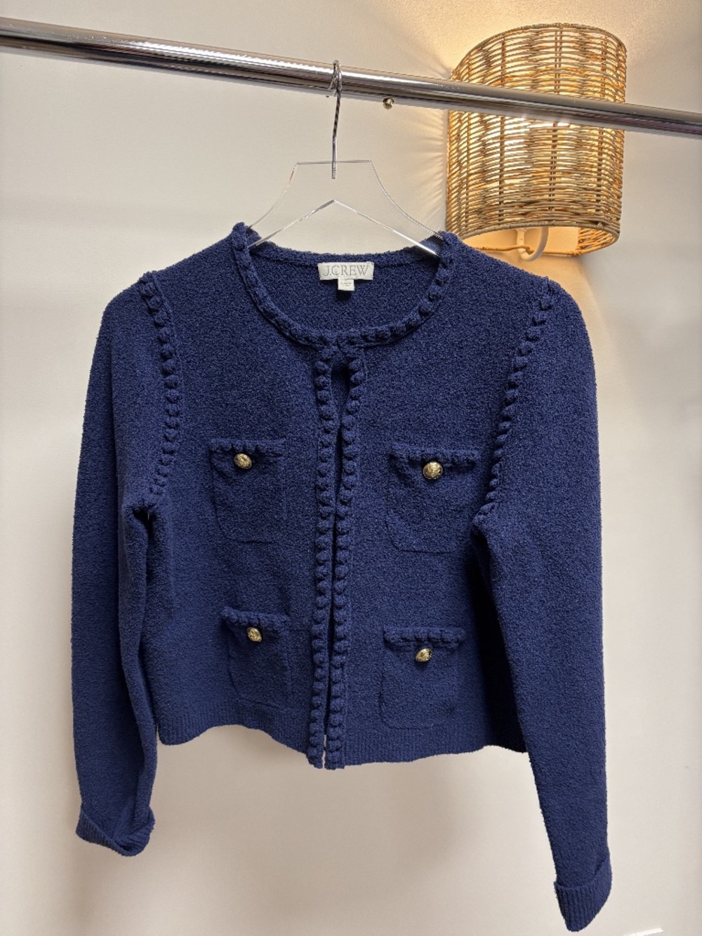 J. Crew Blue Embellished Lady Jacket